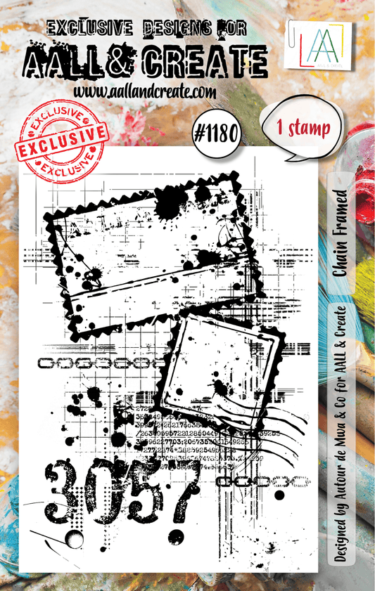 Chain Framed- #1180 -A7 Stamp Set - June 2024 image 0