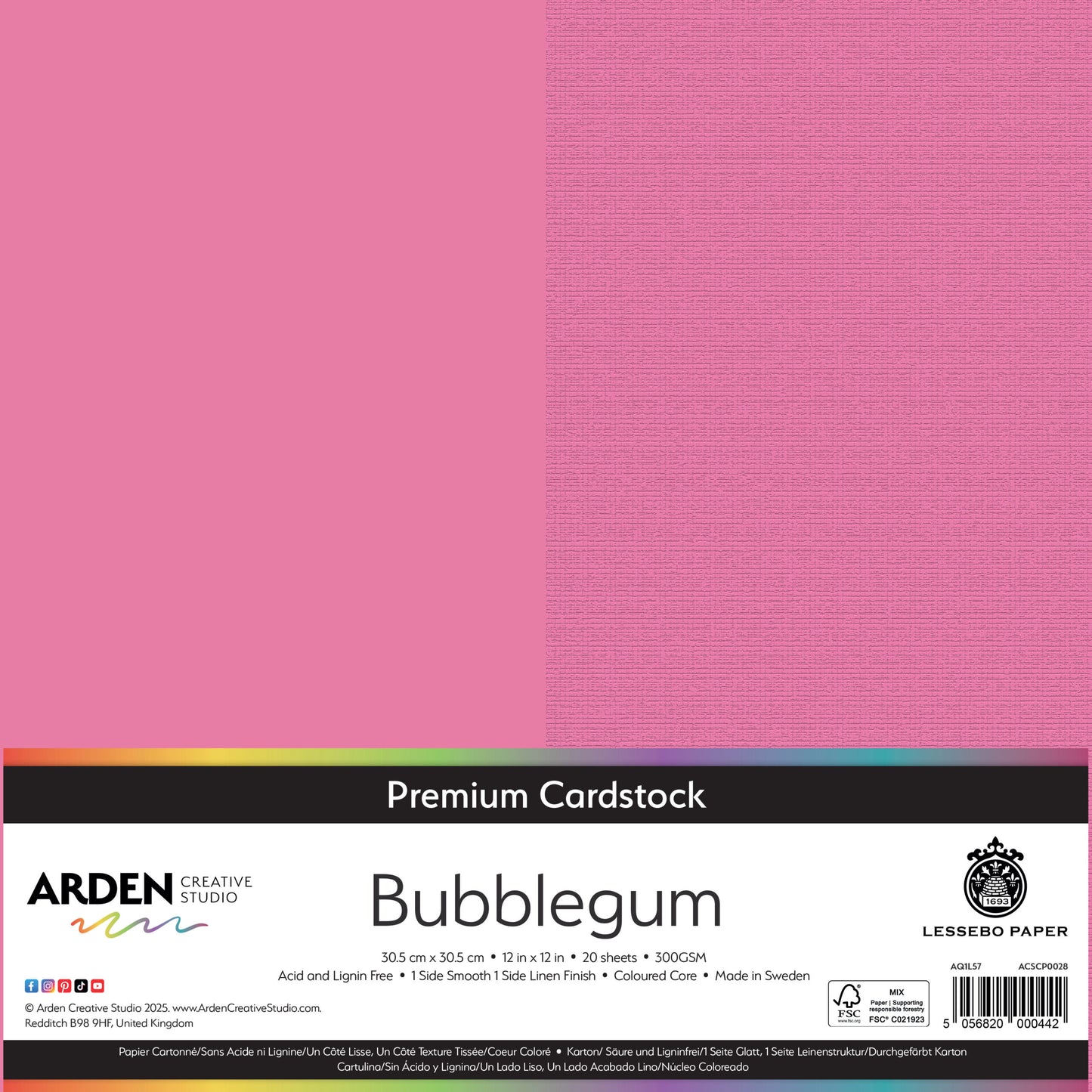 Premium Cardstock-Bubblegum 12in image 0