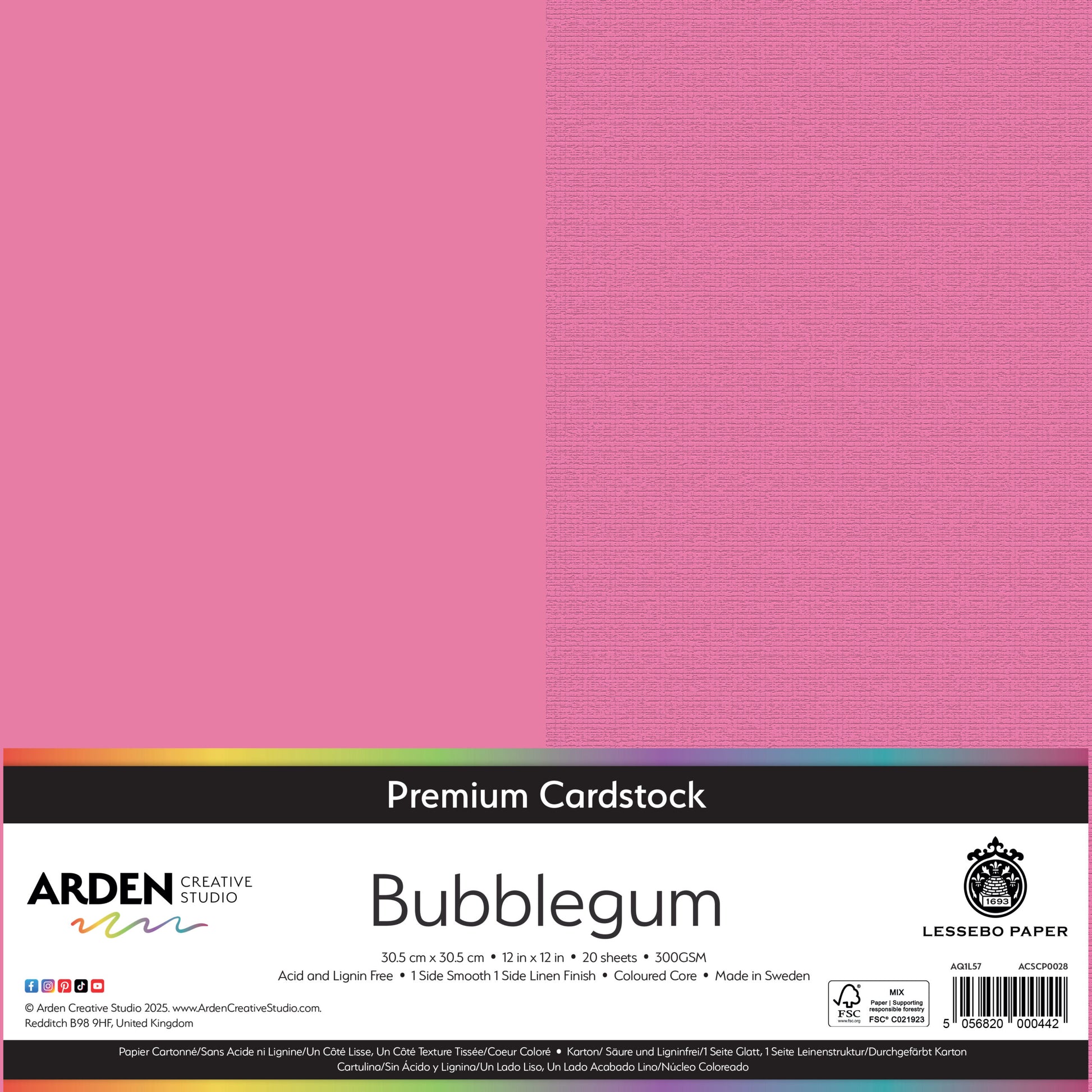 Premium Cardstock-Bubblegum 12in image 0