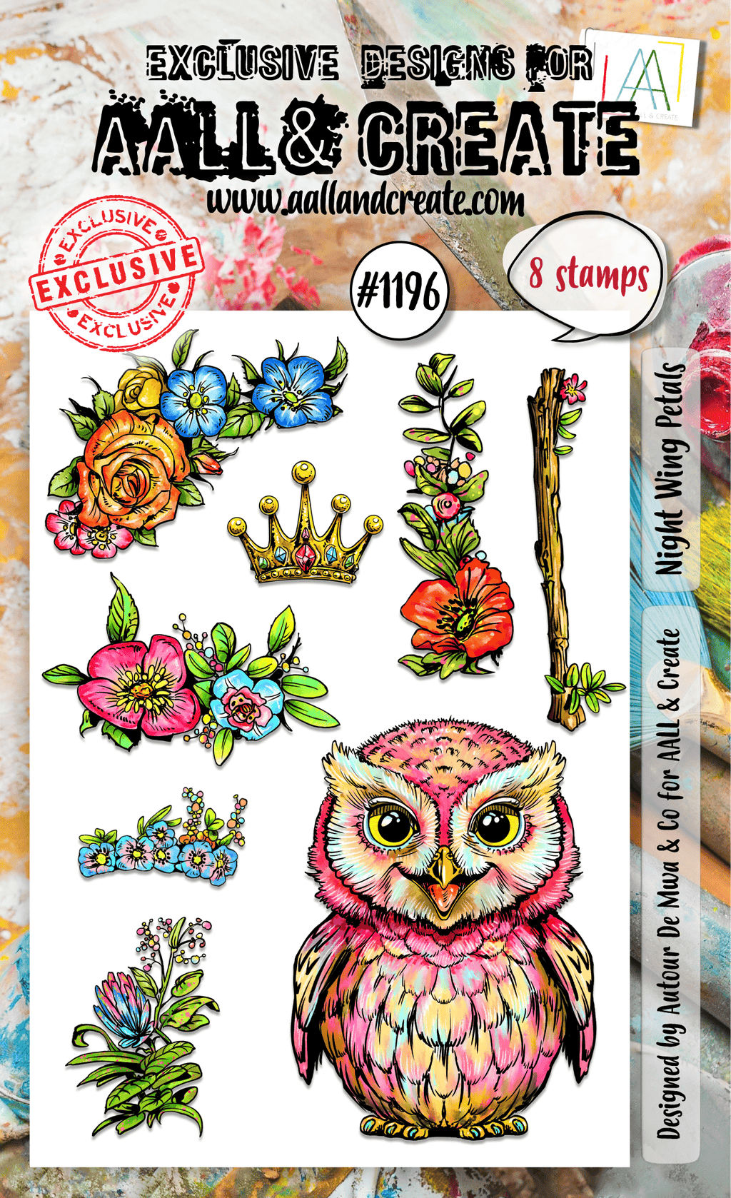 Night Wing Petals - #1196 - Stamp Set - July 2024 image 0