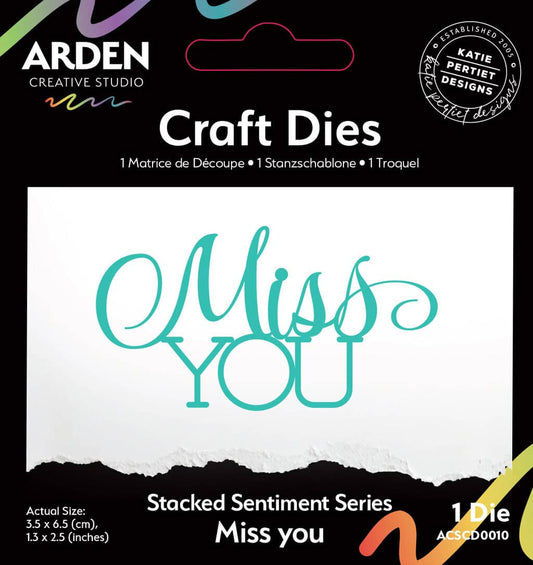 Sentiment Series Stacked Miss You-Craft Die