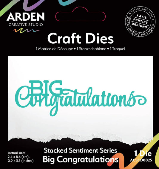 Sentiment Series Stacked Big Congratulations-Craft Die