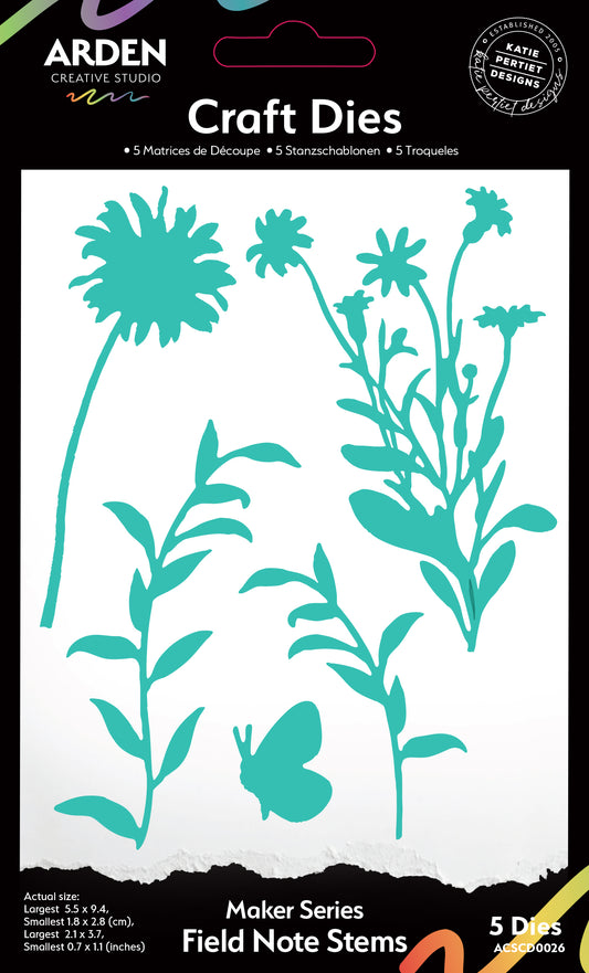 Maker Series Field Notes Stems Craft Die Set