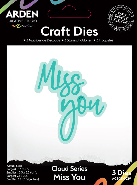 Sentiment Cloud Series Miss You -Craft Die Set