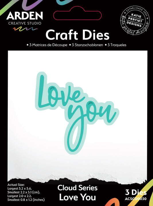 Sentiment Cloud Series Love You  -Craft Die Set