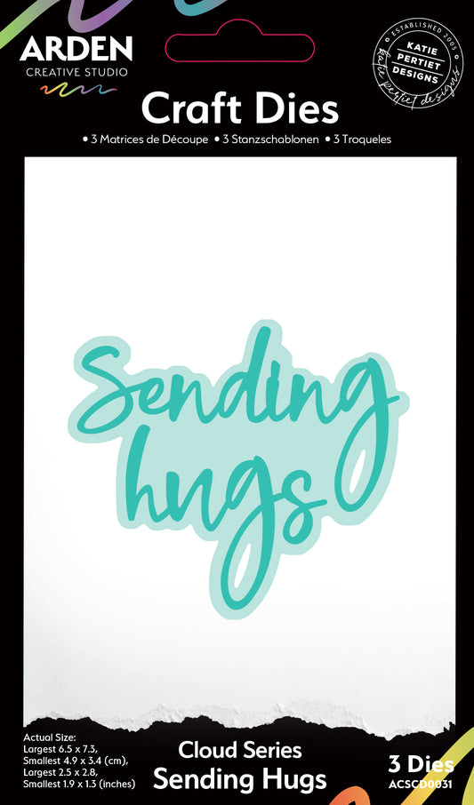 Sentiment Cloud Series Sending Hugs  -Craft Die Set