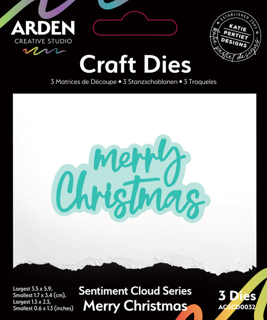 Sentiment Cloud Series Merry Christmas Craft Die Set