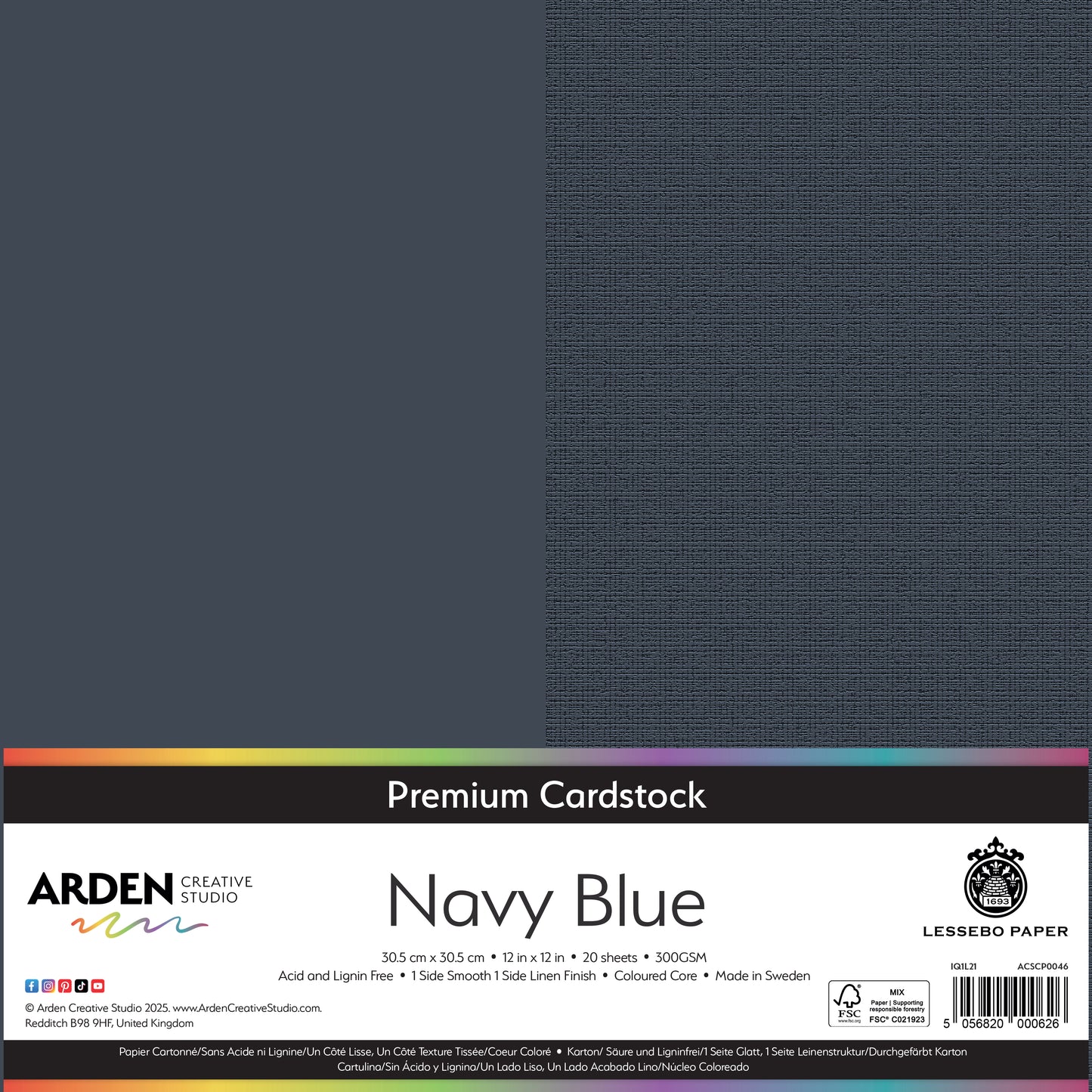 Premium Cardstock-Navy Blue 12in