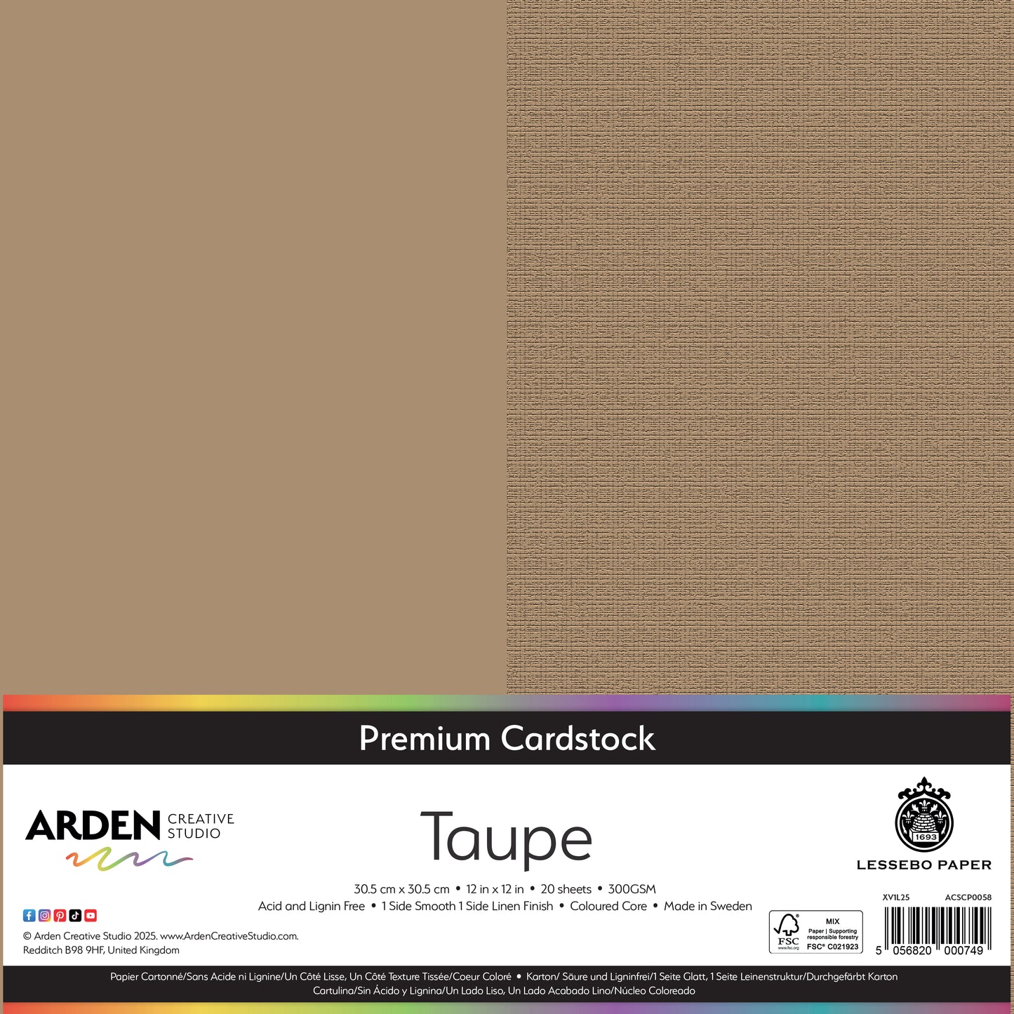 Premium Cardstock-Taupe 12in