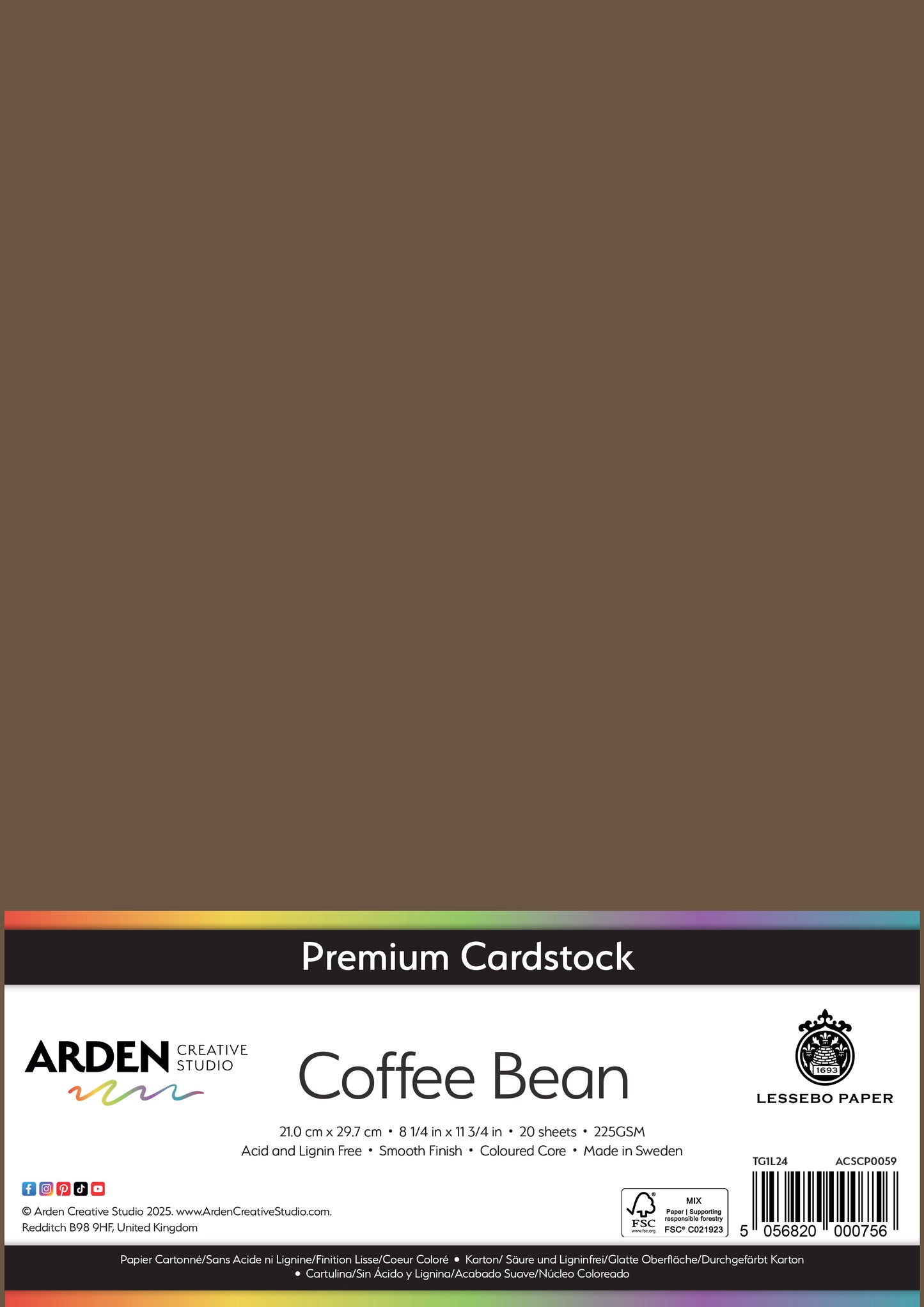 Premium Cardstock-Coffee Bean