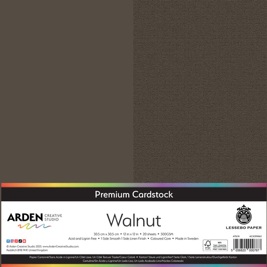 Premium Cardstock-Walnut 12in