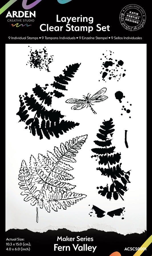 HIDDEN CREEK Clear Stamp Set- Fern Valley