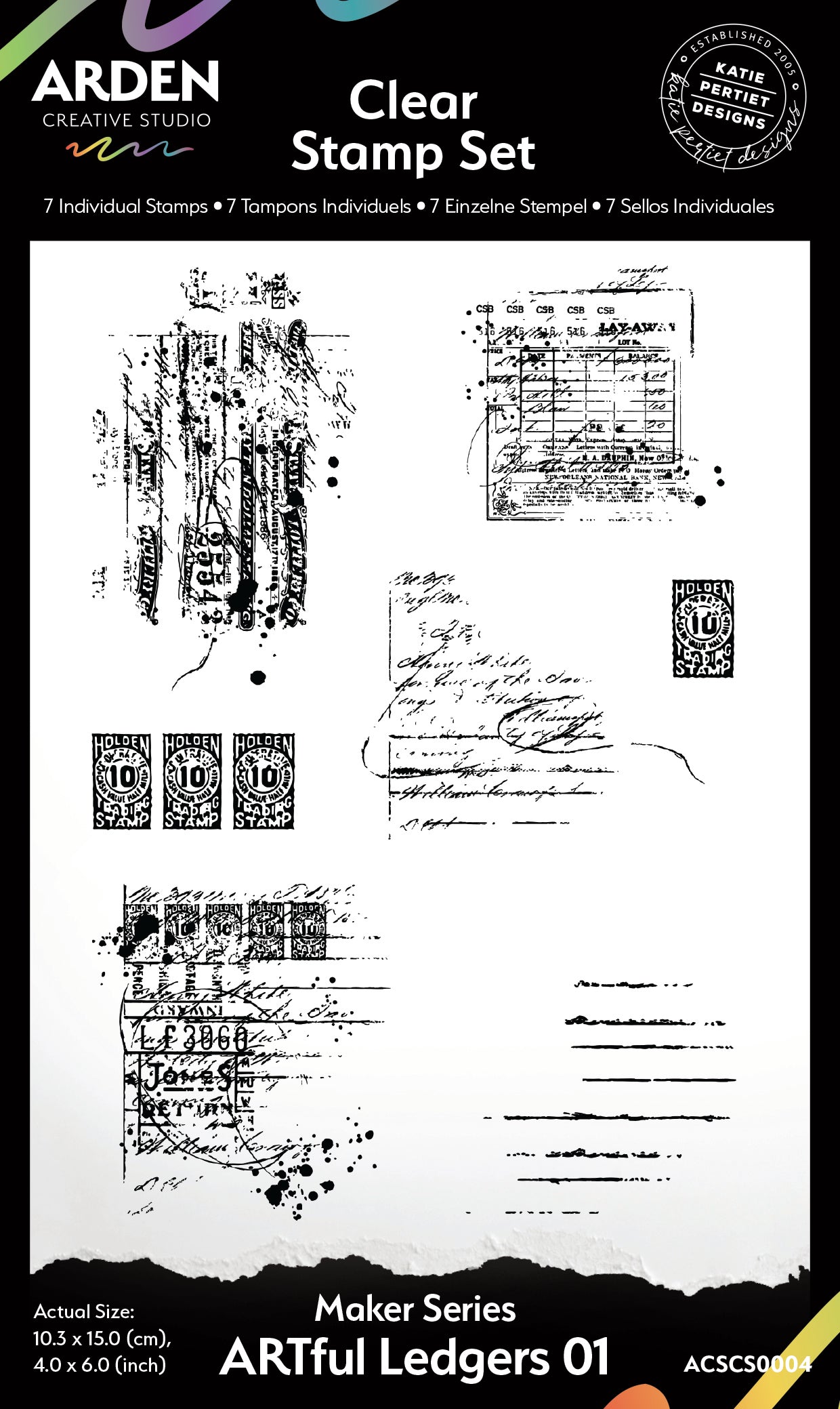 HIDDEN CREEK Clear Stamp Set- ARTful Ledgers