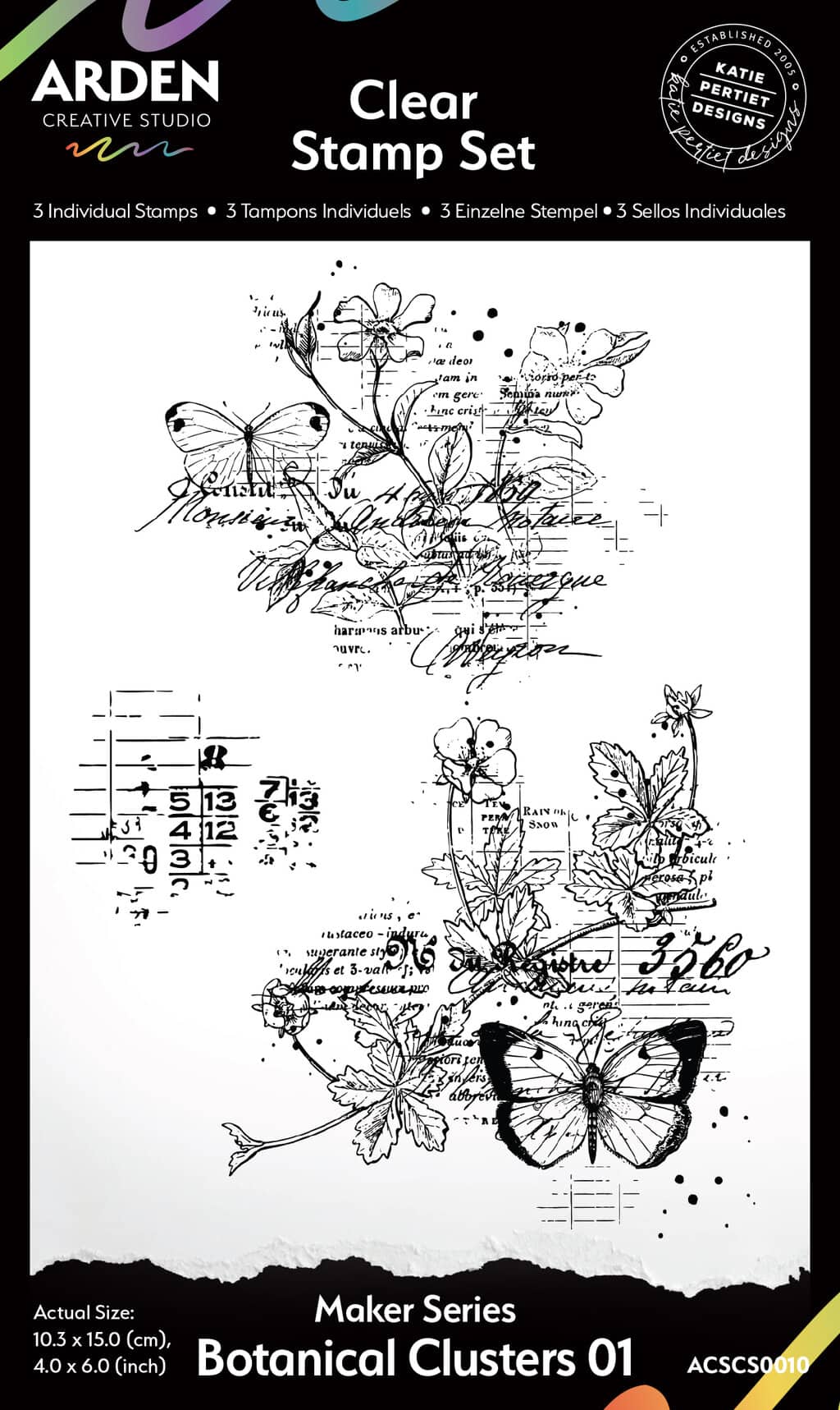 Maker Series Botanical Clusters 01 4in x 6in Clear Stamp Set