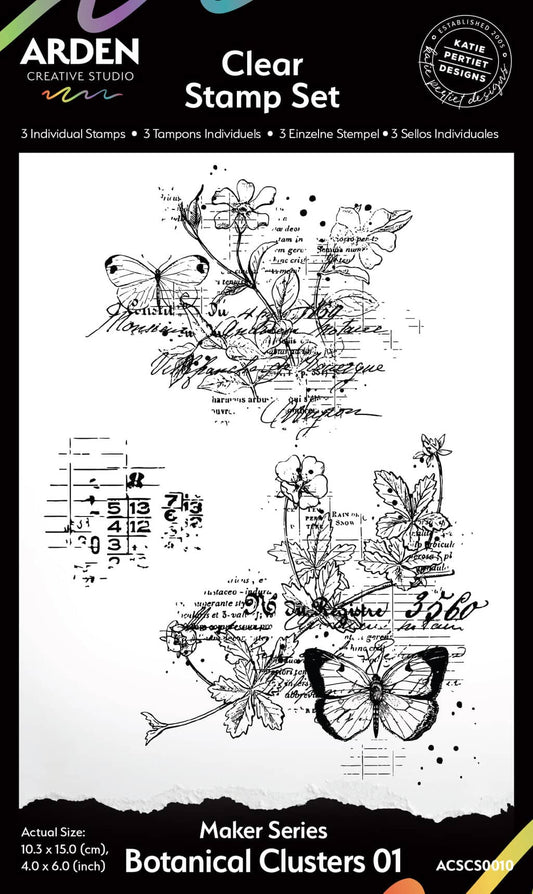 Maker Series Botanical Clusters 01 4in x 6in Clear Stamp Set