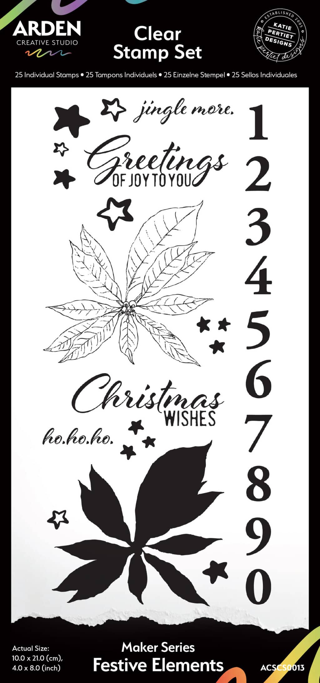 Season of Joy Festive Elements 4in x 8in Clear Stamp Set