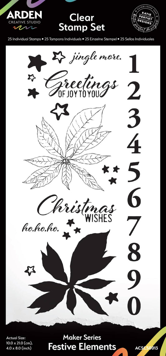 Season of Joy Festive Elements 4in x 8in Clear Stamp Set