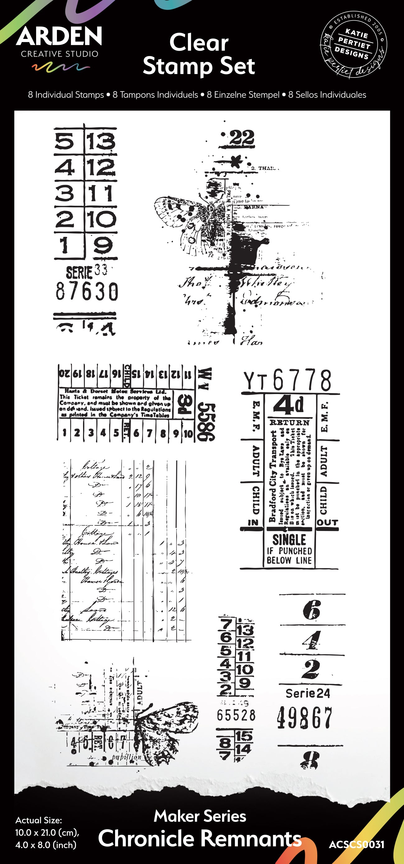 Maker Series Chronicle Remnants 4in x 8in Clear Stamp Set