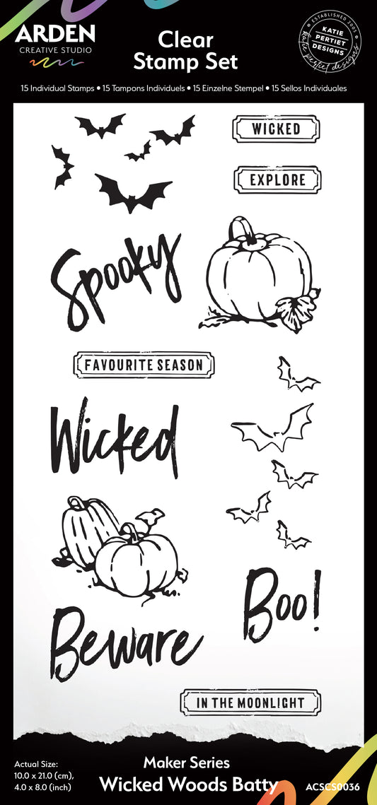 Wicked Woods Batty 4in x 8in Clear Stamp Set