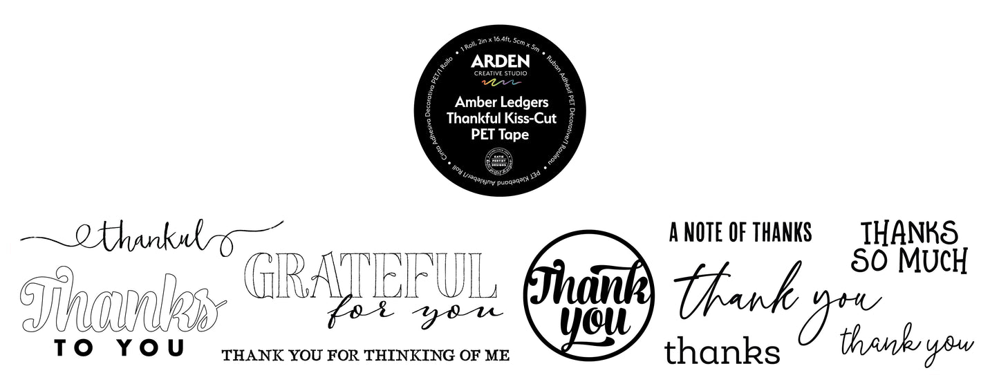 AMBER LEDGERS Thankful Kiss-Cut PET Tape PREORDER SEPT 2026