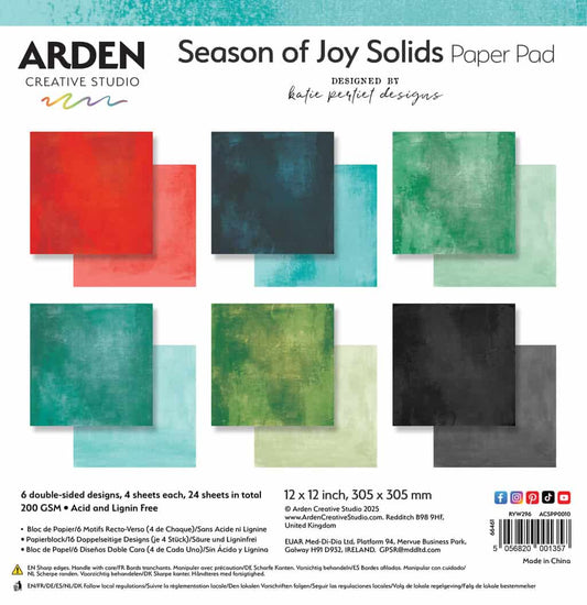 Season of Joy Solids Paper Pad 12X12