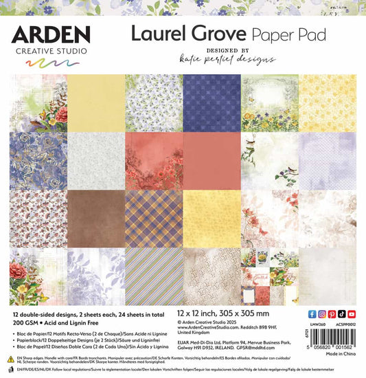 Laurel Grove Paper Pad 12X12