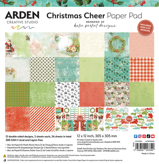 CHRISTMAS CHEER Paper Pad 12X12