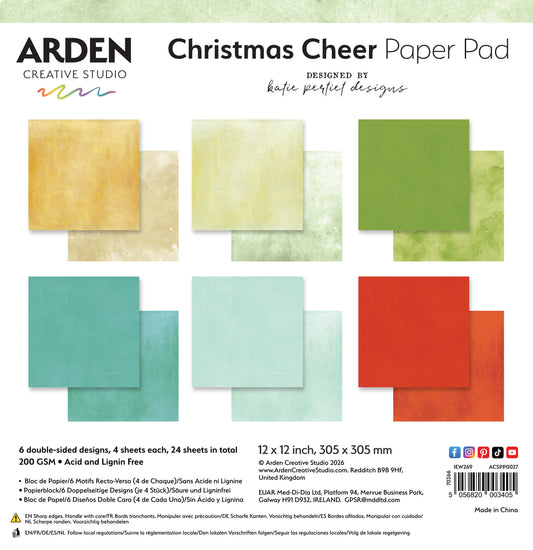 CHRISTMAS CHEER Solids Paper Pad 12X12