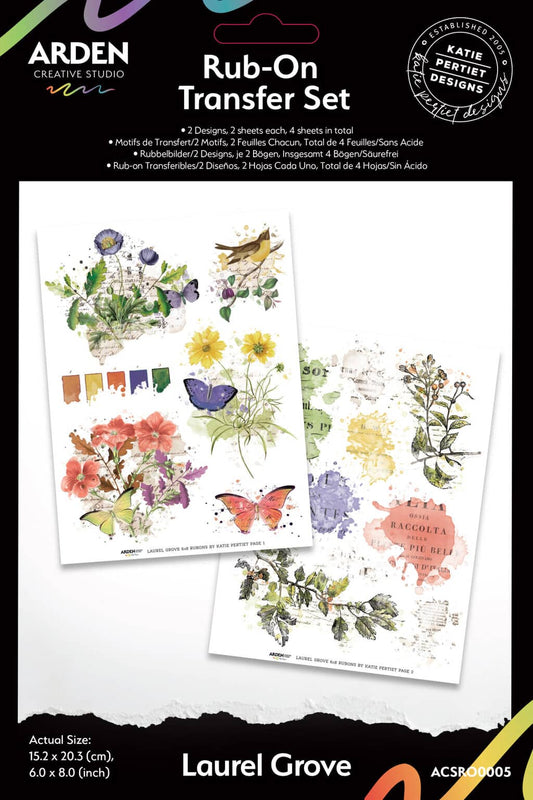 Laurel Grove Rub-On Transfer Set