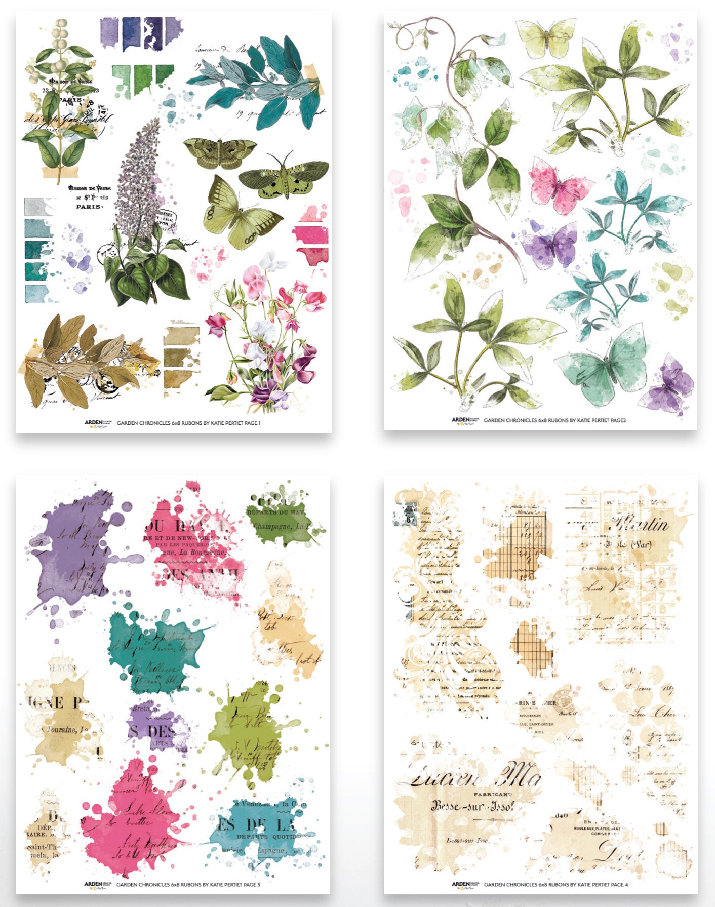 GARDEN CHRONICLES 6" X 8" Rub-On Transfer Set