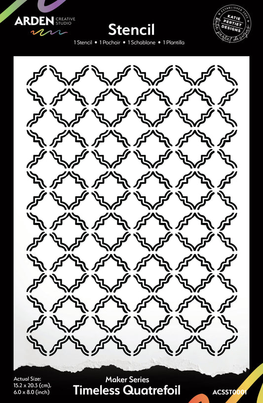 HIDDEN CREEK Stencil- Timeless Quatrefoil