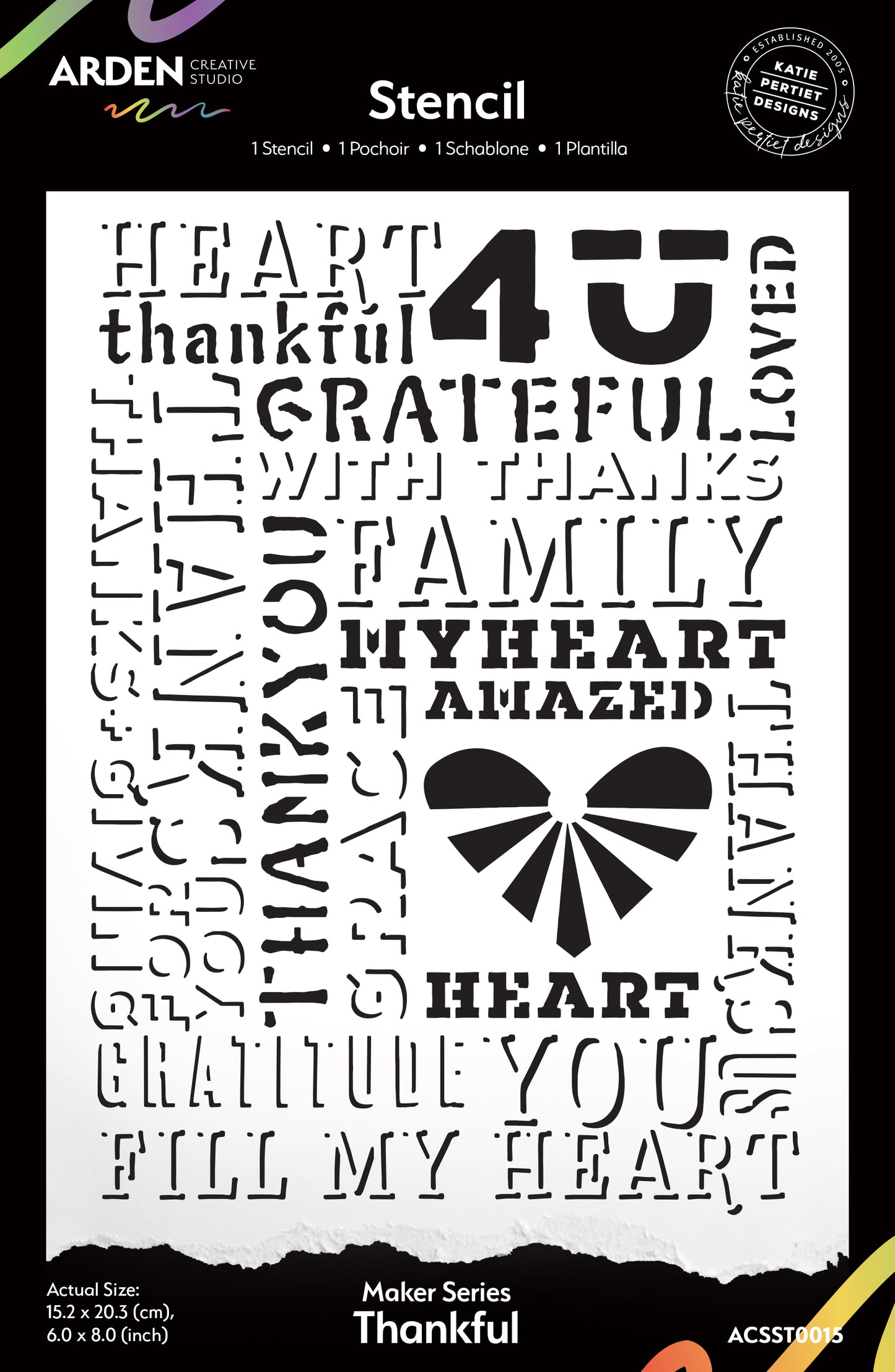 Maker Series Thankful 6in X 8in Stencil PREORDER SEPT 2026
