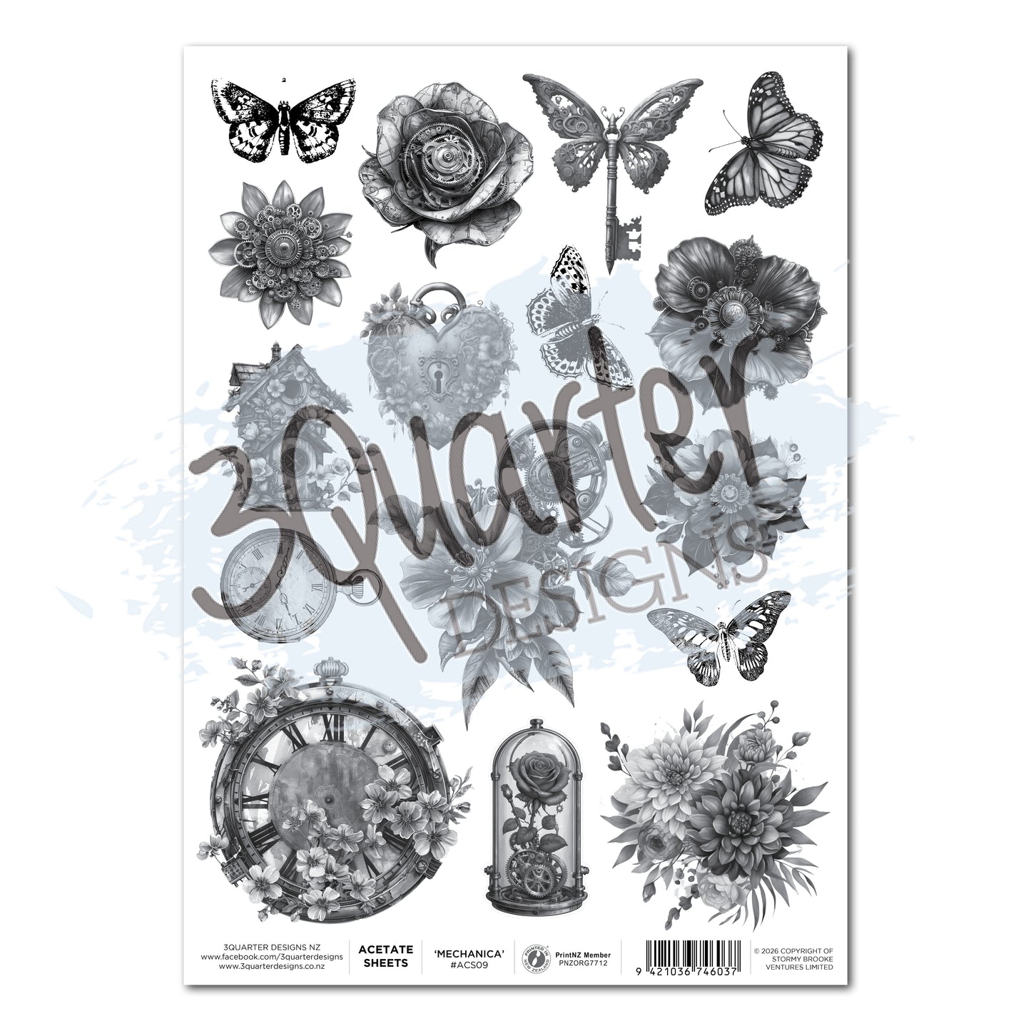 Floral Mechanica Acetate (Pack of 3)- May Release