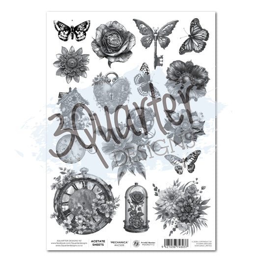 Floral Mechanica Acetate (Pack of 3)- May Release