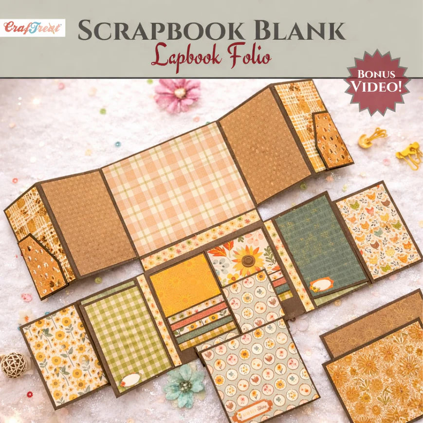 CrafTreat Scrapbook Blank Precut Album Base - LapBook Folio