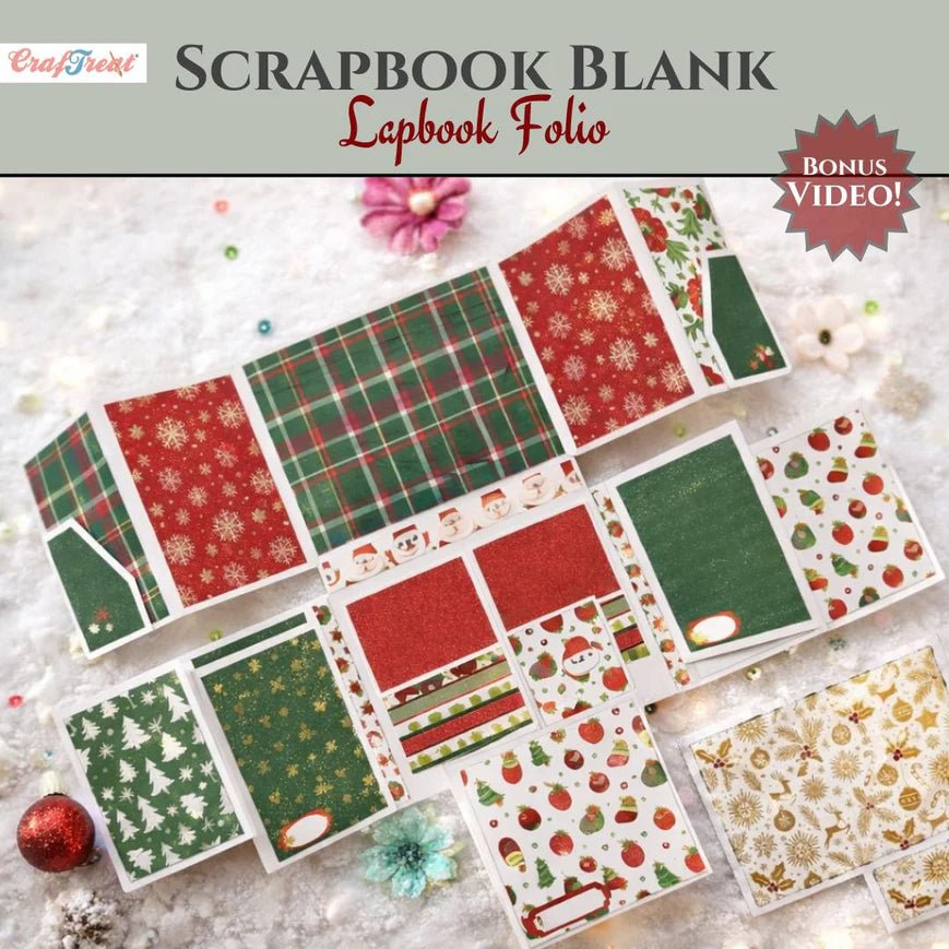 CrafTreat Scrapbook Blank Precut Album Base - LapBook Folio