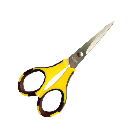 Scissors-Yellow+Black-Stainless Steel