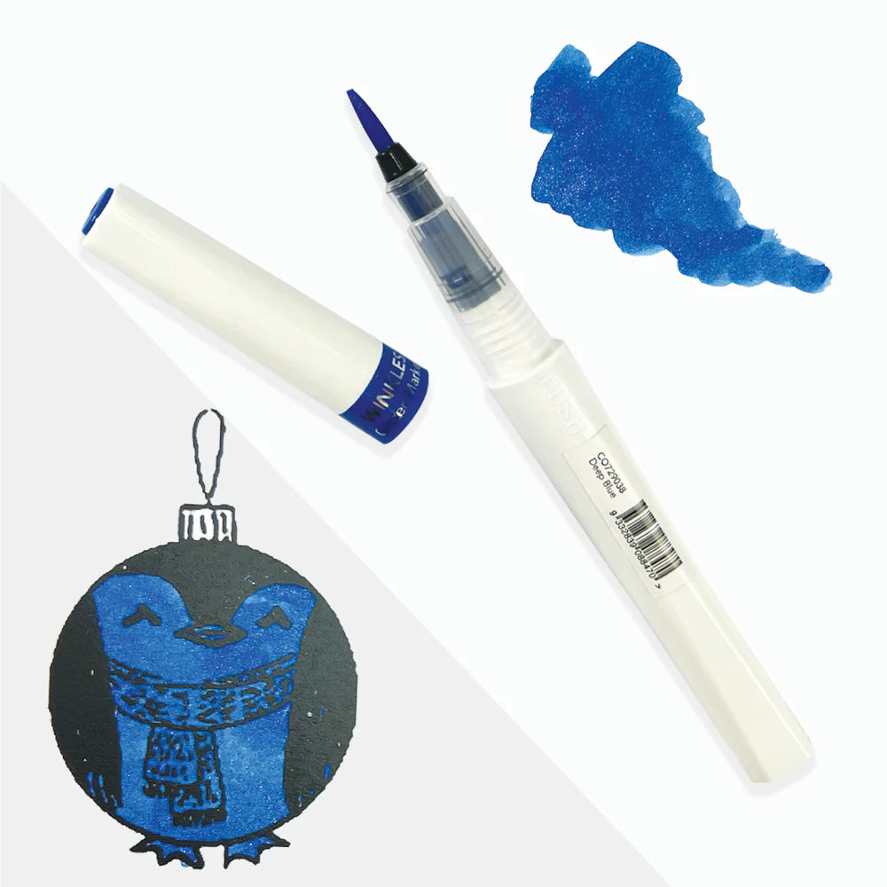 Winkles Glitter Marker-Prussian Blue