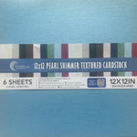 CC OCEAN BLUE Pearl Shimmer Textured Cardstock - 12 x 12 (210gsm) - 6 Sheets