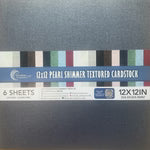 CC NAVY BLUE Pearl Shimmer Textured Cardstock - 12 x 12 (210gsm) - 6 Sheets