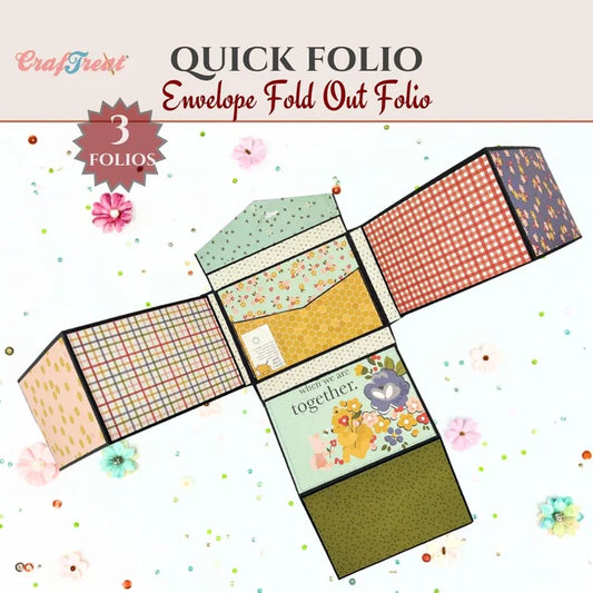 CrafTreat Scrapbook Blank Quick Folio- Envelope Fold Out Folio