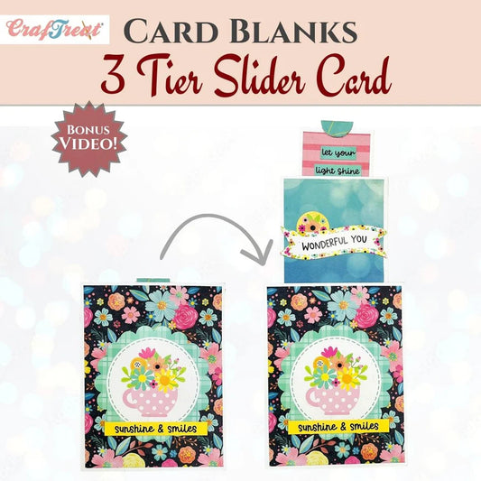 CrafTreat Card Blanks - 3 Tier Slider Cards