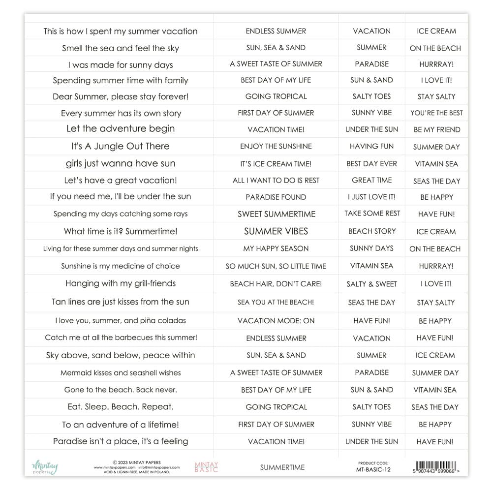 Basic Sentiment Sheet -12