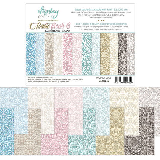 Booklets 6"x8" -Damask-06