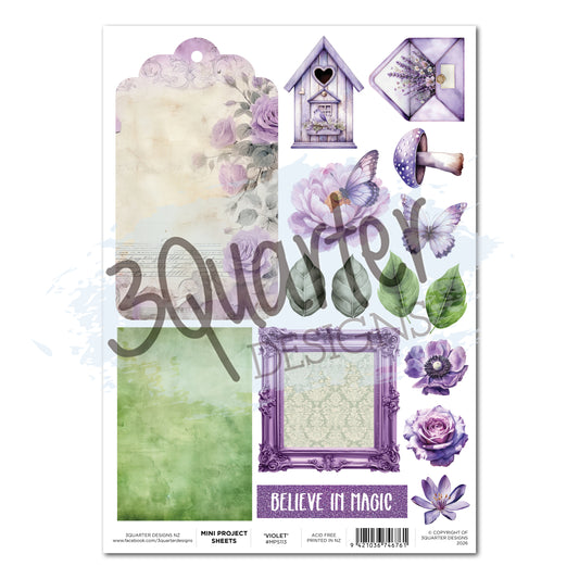 Violet Dreams Mini Project Sheet - August Release