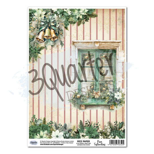 Pine Festivities Rice Paper (Pack of 3) - July Release