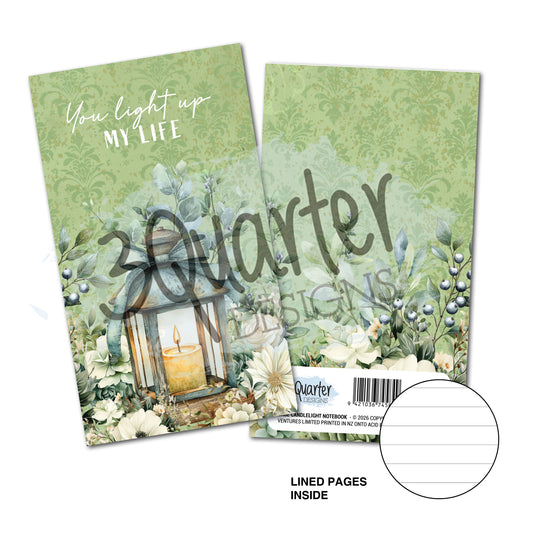 Sage Candlelight Mini Notebook - March Release