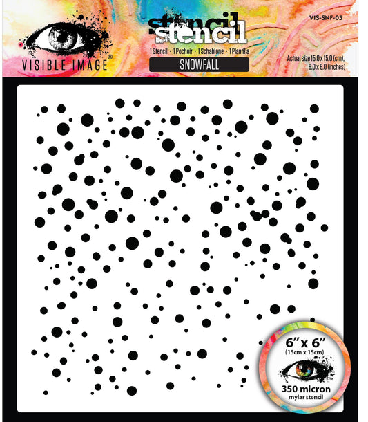 Snowfall - Stencil 6x6 PREORDER ONLY