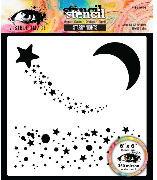 Starry Nights - Stencil 6x6