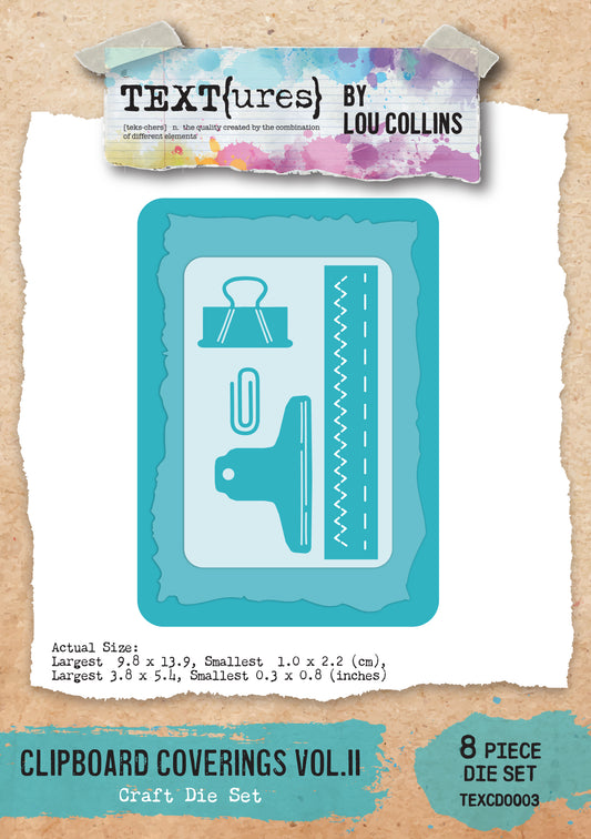 TEXT(ures) Clipboard Coverings Vol. II Craft Die Set